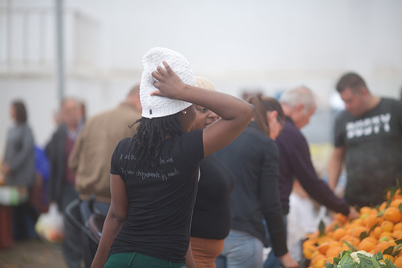 Hat weather at the market